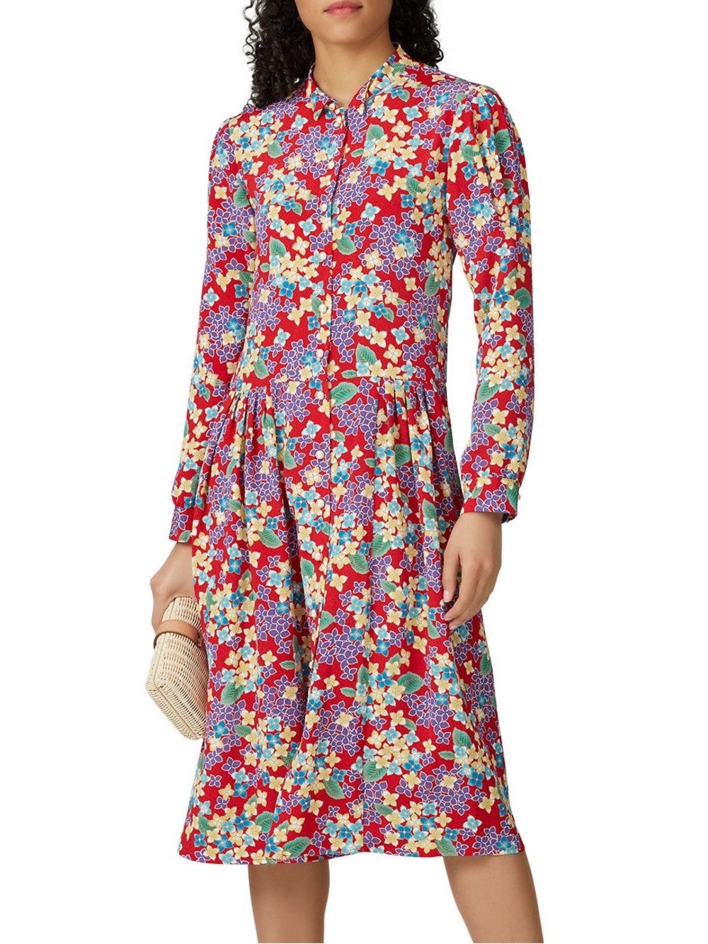 Deborah Lyons Dionne Floral Long Sleeve Dress
